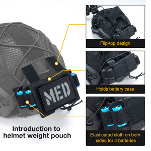 Idogear Fast NVG กระเป๋าแบตเตอรี่หมวกกันน็อคตัดด้วยเลเซอร์น้ำหนักที่สมดุลทางยุทธวิธีหมวกกันน็อคสำหรับการป้องกันตัวเอง - Product Image 6