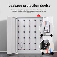 Armoire de charge pour outils électriques, mobile, avec porte vitrée à mot de passe, 2 portes, chargeur de batterie au lithium pour chantier, casier interphone