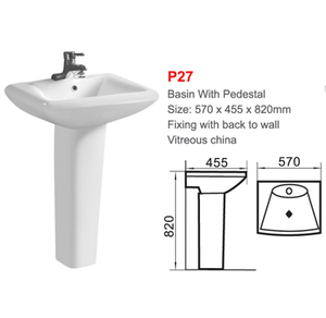 Ensemble WC et lavabo en porcelaine de luxe au design moderne pour salles de bain, idéal pour l'Afrique - Product Image 5