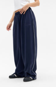 <span class=keywords><strong>Pantaloni</strong></span> <span class=keywords><strong>Eleganti</strong></span> da Donna con Stampa Logo Personalizzata, <span class=keywords><strong>Pantaloni</strong></span> <span class=keywords><strong>Blu</strong></span> a Gamba Larga con Vita Elastica, <span class=keywords><strong>Pantaloni</strong></span> Casual Estivi per Donna, <span class=keywords><strong>Pantaloni</strong></span> Larghi - Product Image 3