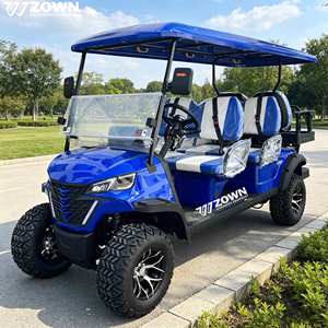 Carrito de Golf Eléctrico de Lujo para 4 Pasajeros con Parabrisas y Luces LED para Bodas y Recorridos Turísticos - Product Image 1