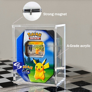 Syp tùy chỉnh rõ ràng <span class=keywords><strong>Acrylic</strong></span> Hộp UV bảo vệ hiển thị trường hợp đối với Pokemon TCG đội Rocket tin <span class=keywords><strong>2025</strong></span> <span class=keywords><strong>Acrylic</strong></span> Trường hợp với 4 nam châm mạnh mẽ Nắp - Product Image 3