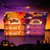 Nouveau Jouet Anti-Stress Festif en PU Souple en Forme de Bâtonnet de Fromage, Conception Originale, Thème Halloween, Boîte Assortie, Livraison Aléatoire