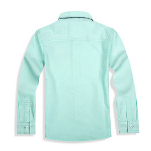 Offre Spéciale Mode pour enfants Style anglais <span class=keywords><strong>avec</strong></span> nœud <span class=keywords><strong>papillon</strong></span> à carreaux en coton 100% Chemises à manches longues pour enfants - Product Image 2