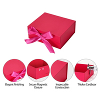 Boîte cadeau magnétique pliable en papier de luxe personnalisée, boîte d'emballage cadeau pour cosmétiques, avec ruban