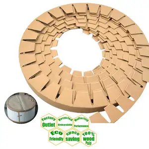 Customized Eco-friendly Recyclable Bio-gradable Round Circle Shaped Hard Kraft Paper Cargo Corner Edge Guard Protectors