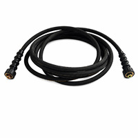 Tuyau de nettoyeur haute pression en caoutchouc noir avec fil d'acier fileté INTERFLEX M22-15mm |   1/4" ID, 3,5 mm d'épaisseur de paroi, 4000 PSI |   pour le lavage