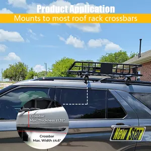 Heavy Duty Steel Top Luggage Storage Holder Basket Universal Roof Rack Cargo Carrier