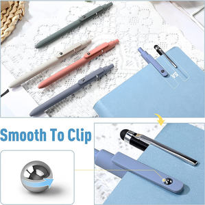 Pena Tulis Logam Mewah Premium Tinta Gel Hitam Pena Bolpoin Retractable untuk Perlengkapan Kantor Sekolah Rumah - Product Image 5