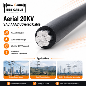 Câble Aérien Couvert AAAC 20kV 70mm² CCXK <span class=keywords><strong>SAC</strong></span> Isolé XLPE pour la Transmission et la Distribution d'Énergie - Product Image 2