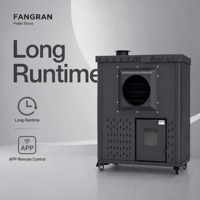 Fangran 300F Moderne Binnenruimte Verwarmingskachel met Afstandsbediening, App-bediening, Touchscreen, Pelletverwarming en Automatische Ontsteking