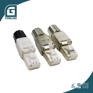 Gcabling 8P8C RJ45 aletsiz konnektör Cat6 Cat6a RJ45 modülü fiş UTP FTP korumalı konnektör Cat 6 6a RJ45 konektörü