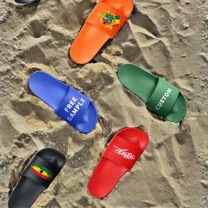 Custom High Quality Open Toe PVC Slippers Breathable Non-Slip Beach <b>Shoes</b> Logo Printing Fashionable Summer Evergreen Cushioning - Product Image 2