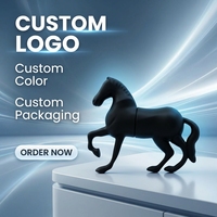 Clé USB en forme de cheval 64 Go, chiffrée, USB 2.0, en PVC, cadeau équestre personnalisé pour cavaliers