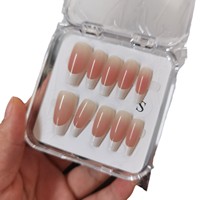 Prix de Gros Faux Ongles Faits Main en Strass Brillants, Ongles à Coller de Luxe avec Décoration Diamants, Emballage Boîte, Design Élégant