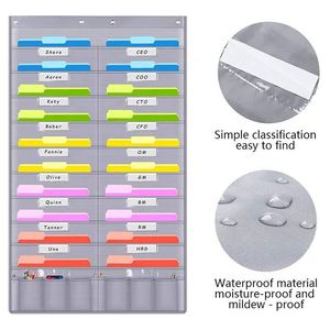 Organizador de Archivos Colgante de Pared con Bolsillos de Tela Resistente, de un Solo Nivel, para Aula, Escuela, Oficina y Hogar - Product Image 2