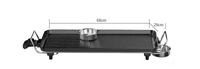Mixwares Gril Électrique Moderne Antiadhésif Carré Mini BBQ d'Intérieur avec Contrôle de Température Réglable en Acier Inoxydable Effet Flamme