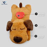 Peluche Cœur Battant pour Chien : Compagnon Apaisant Anti-Anxiété pour Chiots avec Battement de Cœur Simulé pour un Sommeil Réparateur