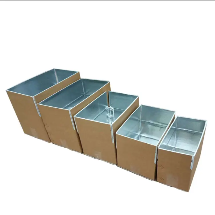 Caja personalizada de cartón para alimentos congelados, contenedor aislante para alimentos frescos, congelador, cajas de cartón para nevera