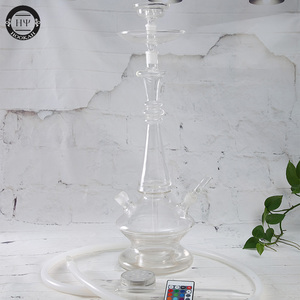 Tubos de vidrio transparentes con diseño de 3 anillos para fumar narguile Shisha para Chicha Lounge Bar - Product Image 5