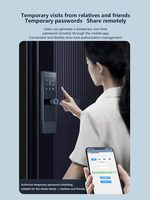 Cerradura Inteligente Digital Electrónica para Seguridad del Hogar, con Huella Dactilar, Compatible con Tuya, Aleación de Aluminio, Tarjeta de Memoria en la Nube, Aplicación, Wi-Fi