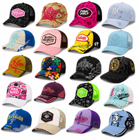 Casquettes Originales 100% 5 Panneaux avec Logo Brodé 3D, Visière Large, Doublure en Satin, Strass, Casquette de Baseball Y2K, Casquette Trucker Brodée Personnalisée