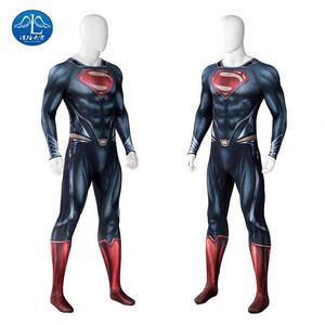 Style chaud Clark Kent serré Cosplay Costume <span class=keywords><strong>Super</strong></span> héros homme Cosplay adulte homme avec cape pour Costume Sexy combinaison - Product Image 5