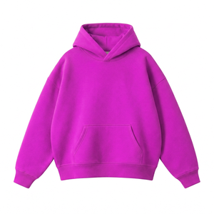 Sudadera con Capucha para Hombre, Color Sólido, Tejido French Terry, para Otoño, Manga Larga, Diseño sin Forro - Product Image 4
