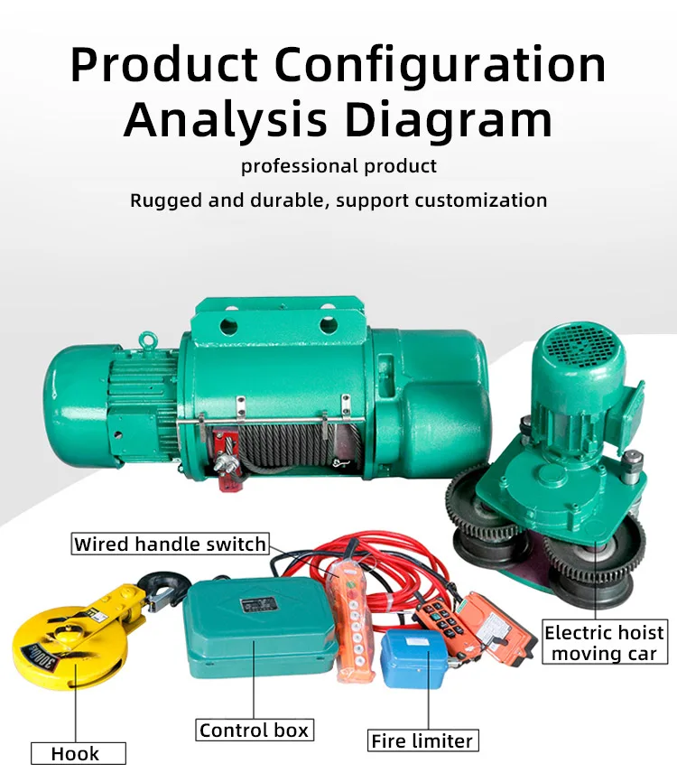 European Type 5 Ton Electric Wire Rope Hoist