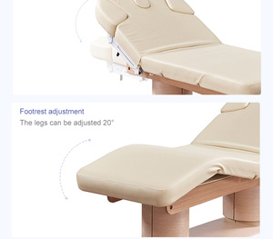 Kisen Adjustable Luxury Modern Treatment <b>Electric</b> Best Spa Cosmetic Eyelash Beauty Salon Wooden Base Massage <b>Table</b> Facial Bed - Product Image 4