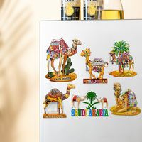 Aimants de réfrigérateur en résine 3D Chameau Arabie Saoudite Jordanie Maroc, Souvenirs de voyage du Moyen-Orient pour cadeaux