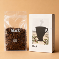 Sacs à fermeture éclair en plastique transparent à impression numérique anti-odeur personnalisés, emballage de sachets de café avec boîte de blocage