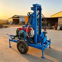 Mini-foreuse rotative portative sur chenilles pour puits d'eau, 150 m de profondeur, moteur diesel 25 CV, à prix bas