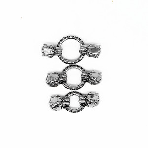 Hebilla de joyería de acero inoxidable yunnique, diseño de cabeza de tigre para hacer pulseras, forma irregular, chapada, GZY-316-29 - Product Image 5