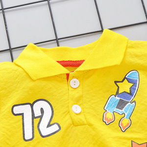 Ensembles de vêtements pour bébés, chemises de dessins animés japonais, ensembles unisexes, haut en tricot et pantalon en jean, vente en gros - Product Image 3