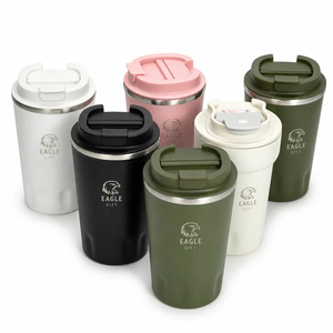 Stainless Steel Double Wall Coffee Cup Travel Thermos Coffee Mug With Customized Logo - Product Image 4