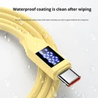 Cable de Datos con Pantalla Digital y Carga Rápida Tipo-C de Silicona Auténtica de 60W para Android/iOS, para Teléfono Móvil, Computadora y Cámara