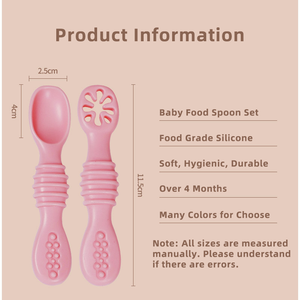 Juego de vajilla de cuchara previa de silicona sin BPA al por mayor, juego de cucharas de alimentación de entrenamiento con LED <span class=keywords><strong>para</strong></span> bebés de primera etapa, utensilios de destete <span class=keywords><strong>para</strong></span> niños pequeños - Product Image 6
