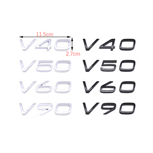 สติ๊กเกอร์ติดรถยนต์ 3 มิติ โครเมียมสีดำ สำหรับติดท้ายรถ โลโก้ XC90 S90 V90 ตราสัญลักษณ์ สำหรับรถยนต์ <span class=keywords><strong>VOLVO</strong></span> XC90 S90 V90 อุปกรณ์ตกแต่งรถยนต์ - Product Image 4