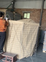 Maille carrée en fil de fer galvanisé haute résistance, gabions soudés, barrière défensive avec pliage pour bastion, contrôle des inondations