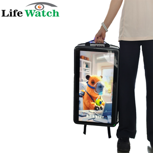 Ba lô quảng cáo kỹ thuật số di động ngoài trời 21.5 inch với màn hình LCD cho cửa hàng bán lẻ trong nhà phòng triển lãm Chào mừng quảng cáo hiển thị - Product Image 2
