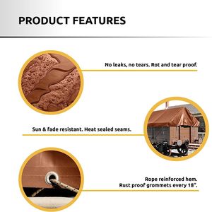 Lona de Polietileno Reforzada, Multiusos, Impermeable, para Acampar al Aire Libre, Muebles de Picnic, <span class=keywords><strong>Caravana</strong></span>, <span class=keywords><strong>Toldo</strong></span> para Barco - Product Image 4