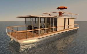 YAMANE 11.6m 38ft Nouvelle Conception <span class=keywords><strong>Bateau</strong></span>-Maison Flottant en Aluminium en Promotion - Product Image 4