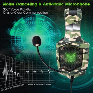 Auriculares Onikuma K8 al por Mayor, con Cable, Camuflaje, ANC, Micrófono USB RGB para Computadora, Auriculares para Deportes/DJ/Viajes/Juegos, con Material Metálico - Product Image 3