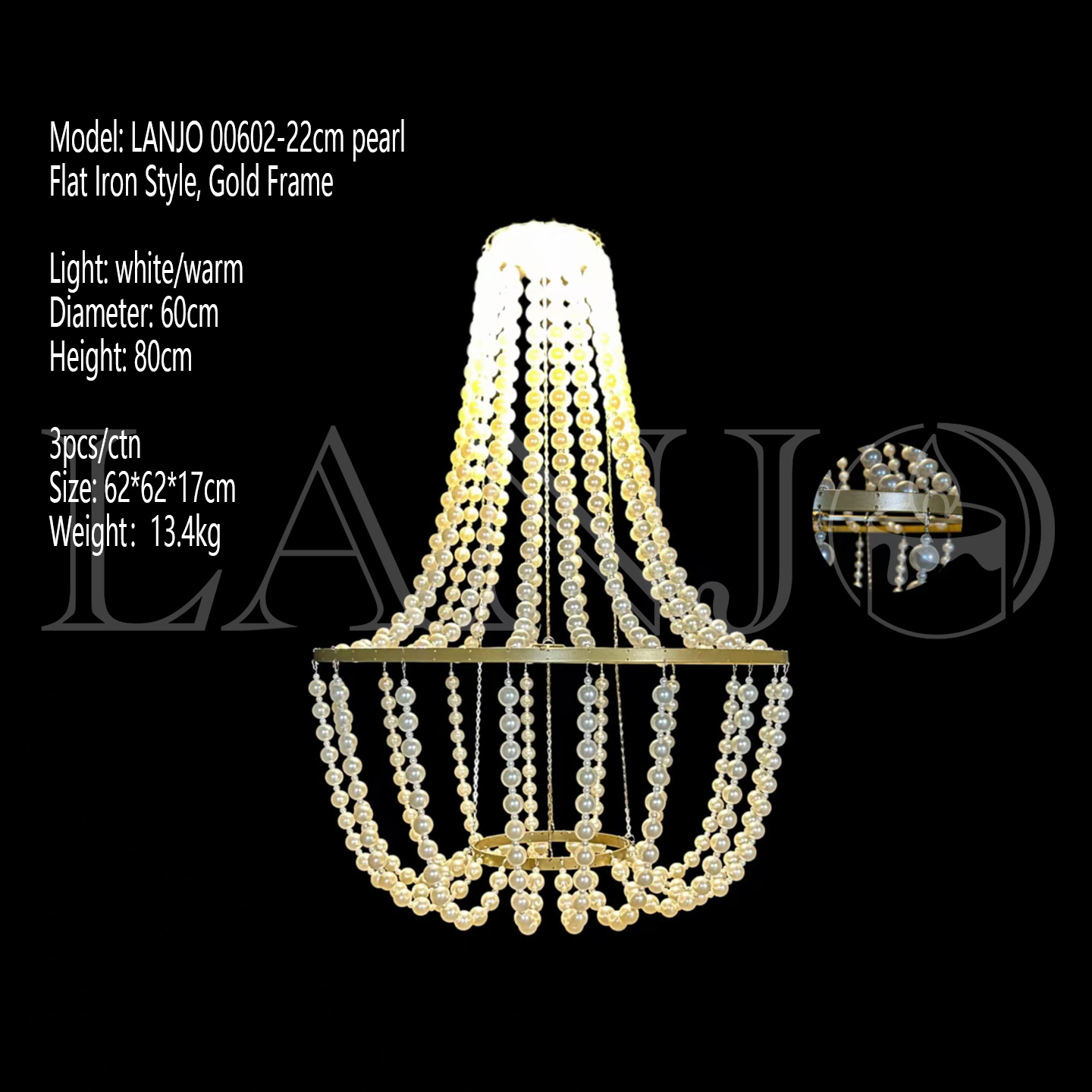LANJ0 00602-22cm perle