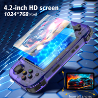 Console de jeu portable rétro WIFI originale R46H 64G 128G ARKOS 2.0 avec écran de 4,2 pouces, lecteur de jeux vidéo portable PSP PS1, WI-FI R36S