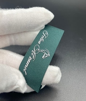 Étiquettes de vêtements imprimées en silicone 3D personnalisées, étiquettes tissées en polyester vert, étiquettes tridimensionnelles pour vêtements, chaussures, sacs