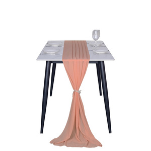 Décorations <span class=keywords><strong>de</strong></span> mariage style européen-américain, <span class=keywords><strong>chemin</strong></span> <span class=keywords><strong>de</strong></span> <span class=keywords><strong>table</strong></span> en <span class=keywords><strong>mousseline</strong></span> pour les fêtes <span class=keywords><strong>de</strong></span> mariage - Product Image 4