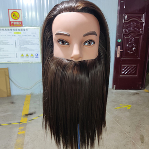 Coiffeur professionnel mâle Mannequin tête <span class=keywords><strong>cheveux</strong></span> synthétiques hommes formation Mannequin cosmétologie tête de poupée <span class=keywords><strong>cheveux</strong></span> courts coupe barbe - Product Image 3