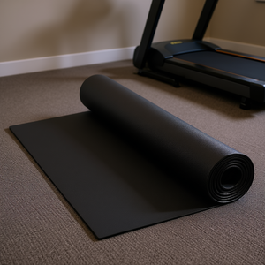 Tapis de tapis roulant en caoutchouc de 1/4 pouce d'épaisseur, 36x72 pouces, tapis de protection pour équipement de sport sur moquette - Product Image 2